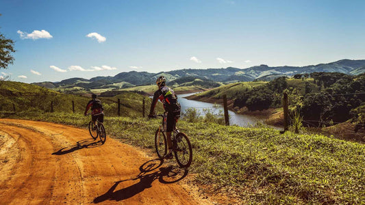 bike-riding in countryside