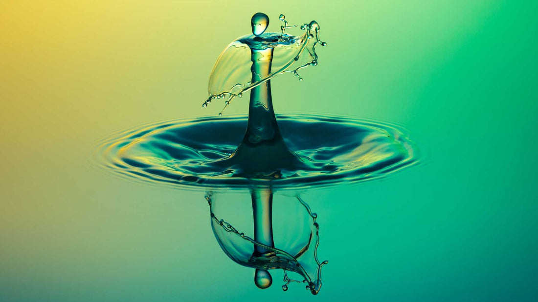 a close-up of a water drop to symbolise the purity and health of living life sober